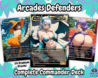 Mazo proxy de waifu tribal de anime con temática de pared/trasero de Arcades, 100 cartas + fichas / Mazo completo de Commander EDH