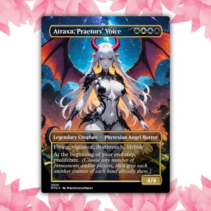 Atraxa, Praetors' Stimme V2 Anime Waifu Benutzerdefinierte Proxy Karte Einzelkarte für EDH Kommandant Geschenk für Sie / Ihn