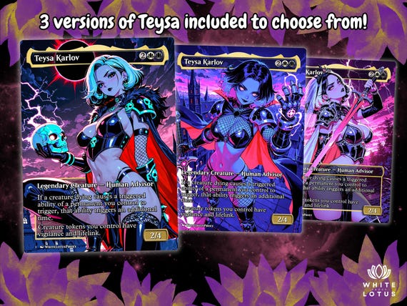 Teysa Goths Anime Waifu Proxy Deck 100 Cards + Tokens | Full