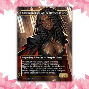 Clavileno, Erste der gesegneten Vampir Anime Waifu Benutzerdefinierte Proxy-Karte Einzelkarte für EDH Kommandant Geschenk für Sie / Ihn