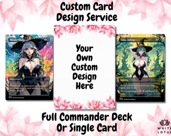 Benutzerdefinierte Karte oder komplettes Deck Anime Waifu MTG EDH Commander Deck Proxy personalisierte hochwertige Karten