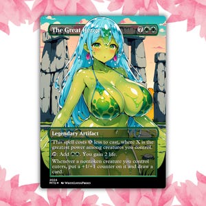 Cartão de proxy personalizado The Great Henge Slime Anime Waifu, cartão único para comandante EDH, presente para ele/ela