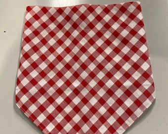 Gingham handmade bib