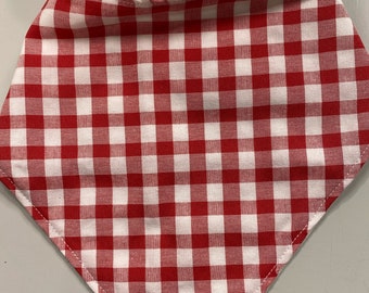 Gingham handmade bib