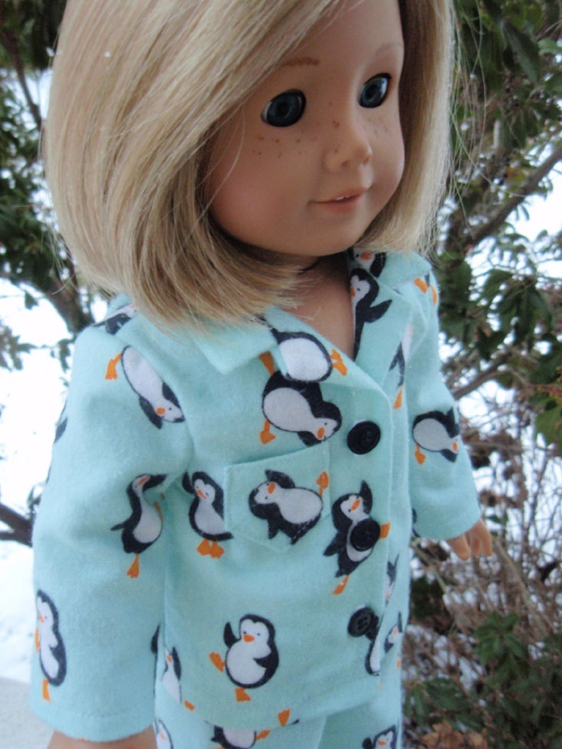 American Girl Doll Clothes Penguin Pajamas SewSoNancy Boutique Etsy