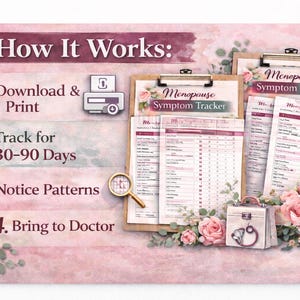 Menopause Symptom Tracker Printable | Perimenopause Log Book | Doctor ...
