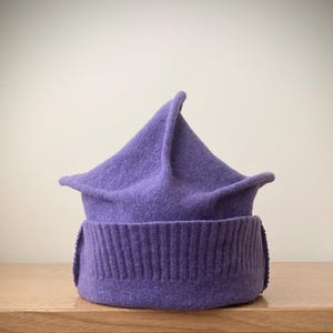 joodito origami crown merino wool cashmere sweater hat bucket beanie cap cloche docker roll fisherman felted slouchy large ribbed purple