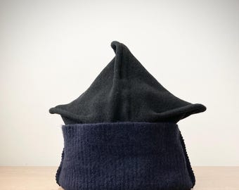 joodito origami crown fleece house hat bucket beanie cap chunky slouchy black Joodito | Accessories | Joodito Origami Crown 0 Wool Sweater  main image 2