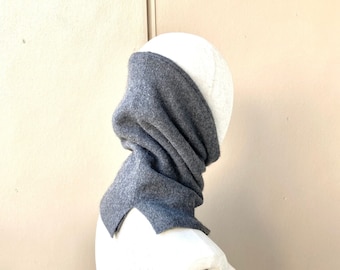 joodito 100% cashmere tube scarf recycled sweater snood unisex ooak minimalist avant garde upcycled high cowl collar statement chunky warm