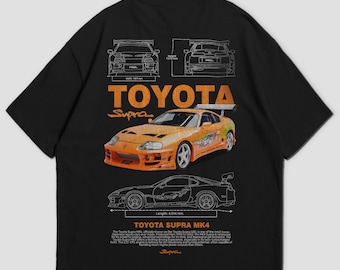 Toyota Supra MK4 Gift | Oversized Tee & Hoodie | Washed Vintage Streetwear