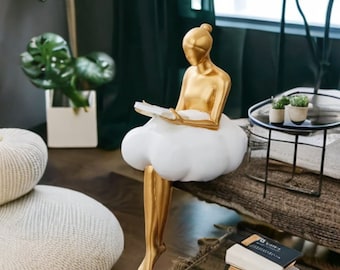 Elevate Your Space: Golden Nordic Statues Figurines, Modern  Minimalist, Nordic Design Statues, Gift for Home, Gift for Office