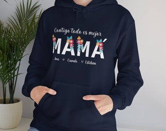 Personalisiertes Mama-Sweatshirt | Geschenk für Mama | Muttertagsgeschenk | Kapuzenpulli