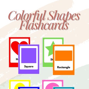 Regenbogen Formen, Bildkarten, Vorschul Materialien, Ausdruckbare Formen, Homeschool Printables, Montessori Materialien, Geometrische Karteikarten, DIGITALER DOWNLOAD