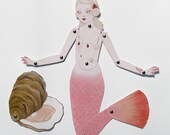 Clearance - Fig. 1 Lost Pearl - articulated paper doll print - LAST ONE