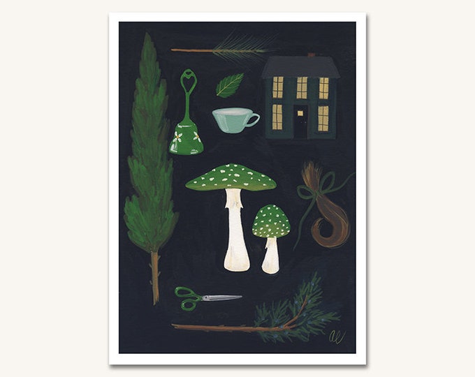 Scent of Juniper Archival Mini Print by Amy Earles Etsy