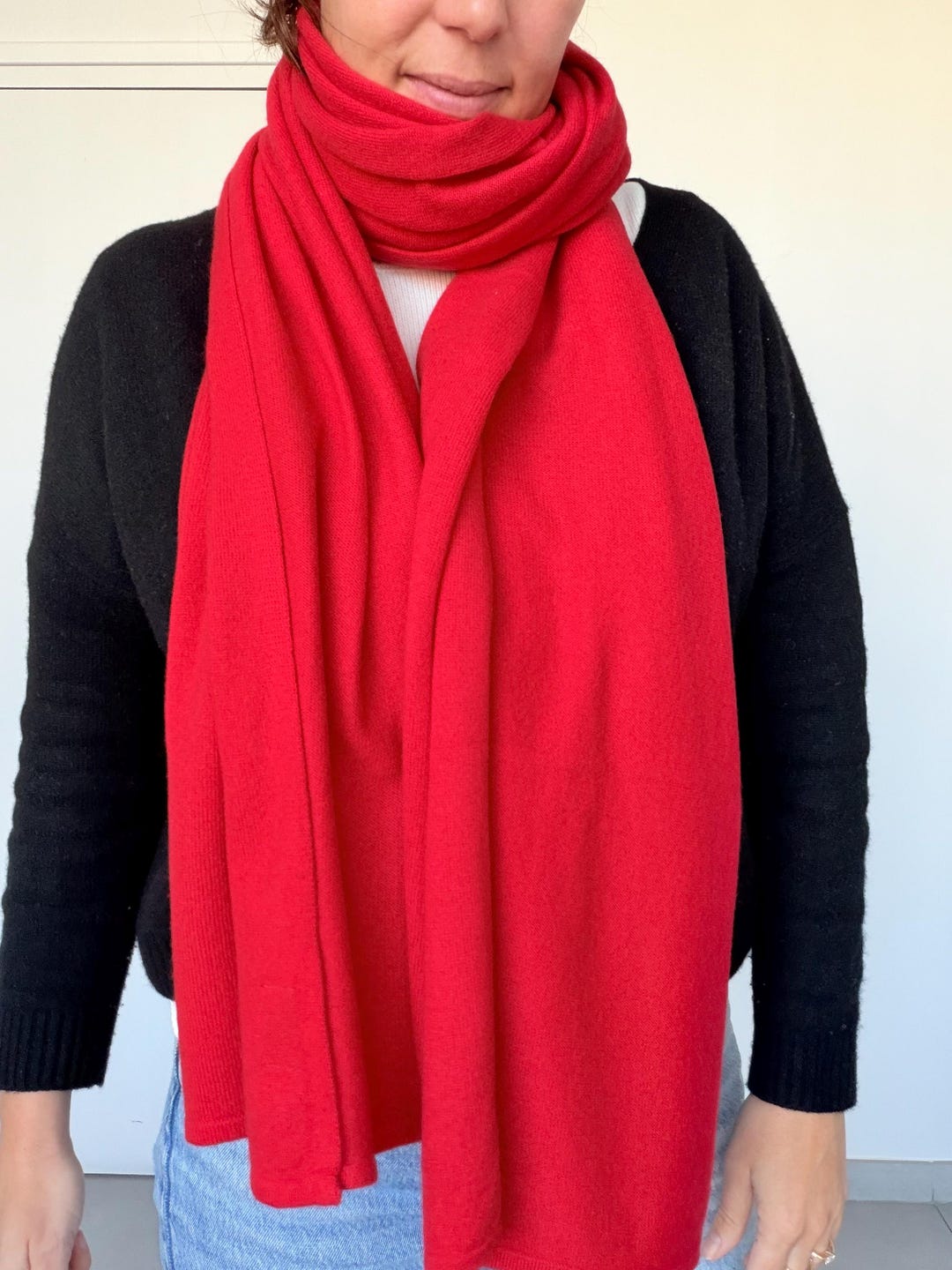 Extra Large Cashmere Scarf, Warm and Soft, Beige, Ecru and Ochre for ...