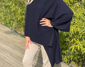 Oversized Cashmere Scarf, blue, Warm and Soft, for Women/men - Winter Luxury, Cashmere Wrap 80x220cm 32*87inch/ AC Cashmere / Christmas Gift