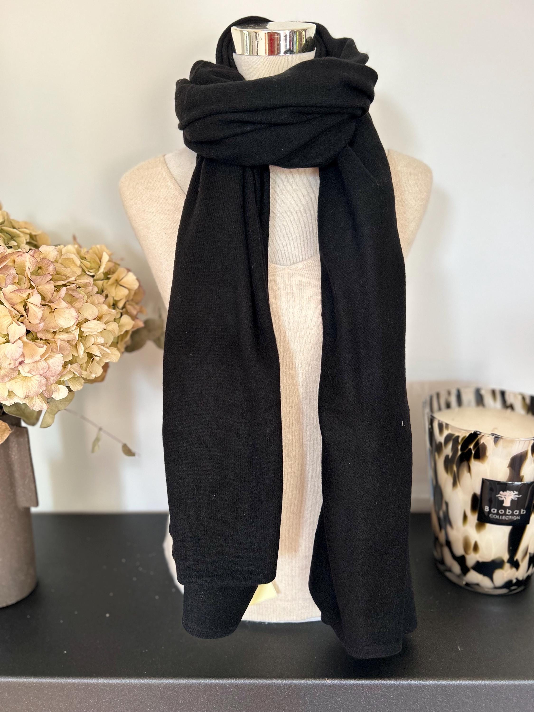 Étole Noire 100% Cachemire Magaschoni New York - Neuf Avec étiquettes, Prix Conseillé 211€