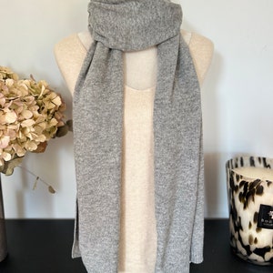Hand-Knitted Cashmere Wool Scarf – Luxurious, Warm, and Soft – 200x40cm / 78.74 x 15.7 inches for Men and Women - AC Cachemire