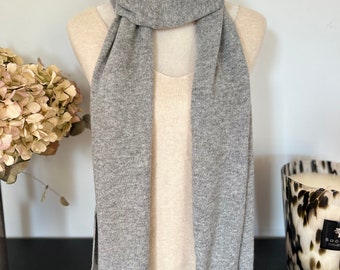 Hand-Knitted Cashmere Wool Scarf – Luxurious, Warm, and Soft – 200x40cm / 78.74 x 15.7 inches for Men and Women - AC Cachemire