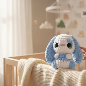 Amigurumi Bunny Crochet Pattern PDF , Digital Download , Cute Plush Bunny Tutorial , Custom Amigurumi Rabbit, Newborn Baby Shower Gift