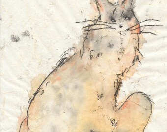 The Ginger Cat Shapeshifter / original on paper
