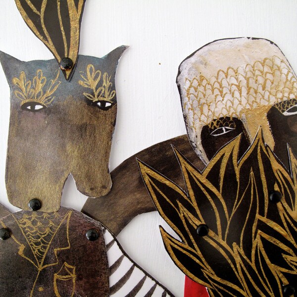 Hybrid Hinged Beasts Articulated Paper Dolls V6 / Hinged Beasts Series