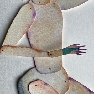 SALE Forest Spirit II / Original Paper Doll Articulated / watercolour image 4