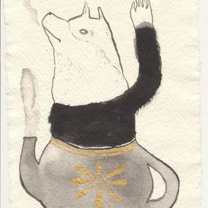 Double Disguise 01 / Originale / Piccolo dipinto A6 su carta di cotone