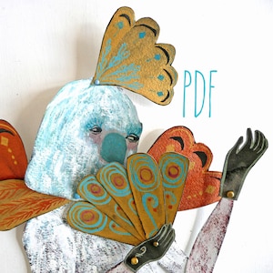 PDF Papagena Articulated Paper Doll / Hinged Beasts Series image 1