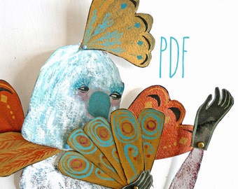 PDF Papagena Articulated Paper Doll / Hinged Beasts Series