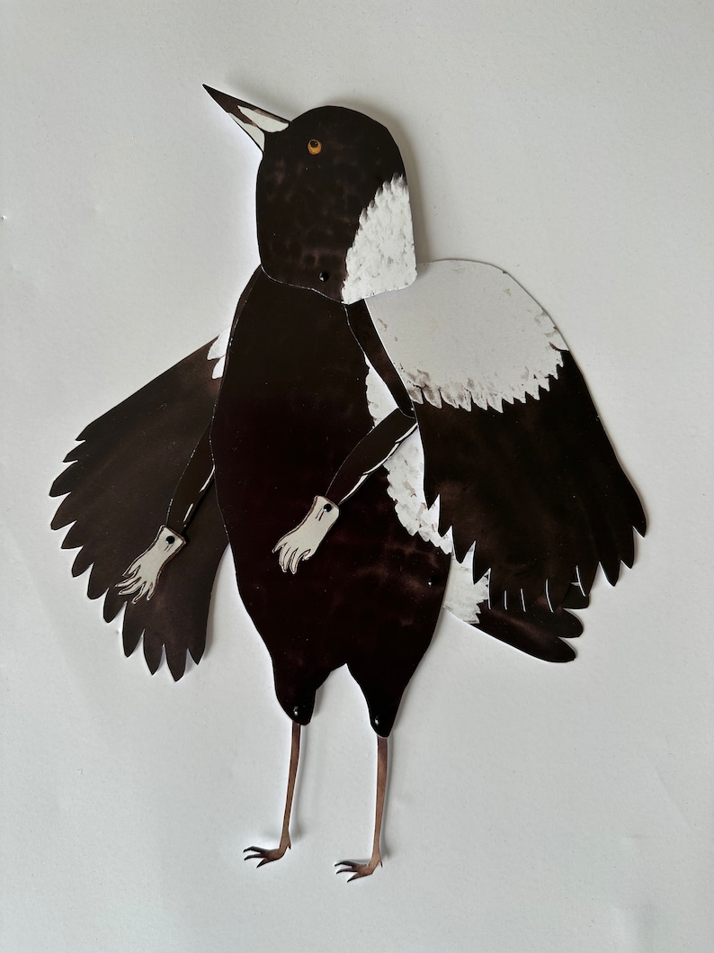 Australian Magpie Articulated DIY Kit image 1