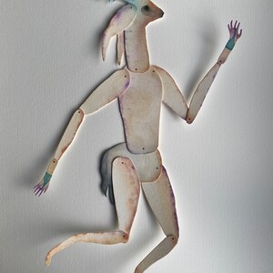 SALE Forest Spirit II / Original Paper Doll Articulated / watercolour image 3