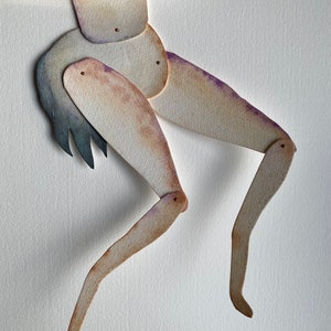 SALE Forest Spirit II / Original Paper Doll Articulated / watercolour image 6