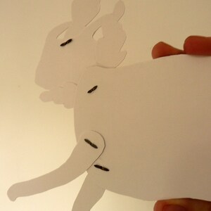 Leaping Sea Rabbit DIY Articulated Paper Doll / Hinged Beasts Series image 3