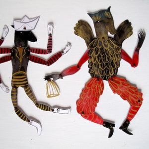 PDF Four Armed Kanga Man & Papageno Paper Doll / Hinged Beasts Series