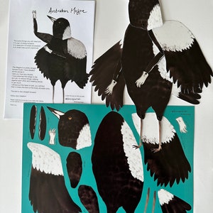 Australian Magpie Articulated DIY Kit image 2