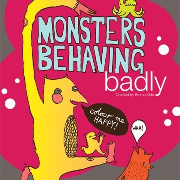 SALE Monsters Behaving Badly Illustrated Interactive Colouring Book
