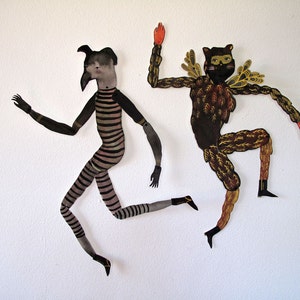 Striped Creeper Paper Doll DIY / Hinged Beasts Series image 4