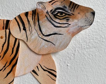 Proud Tiger / original articulated watercolour