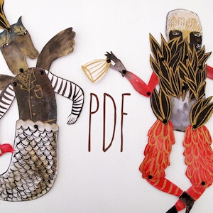 Hybrid Hinged Beasts Articulated Paper Dolls V6 PDF / Hinged Beasts Series
