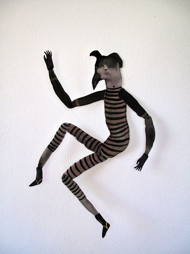 Striped Creeper Paper Doll DIY / Hinged Beasts Series image 1
