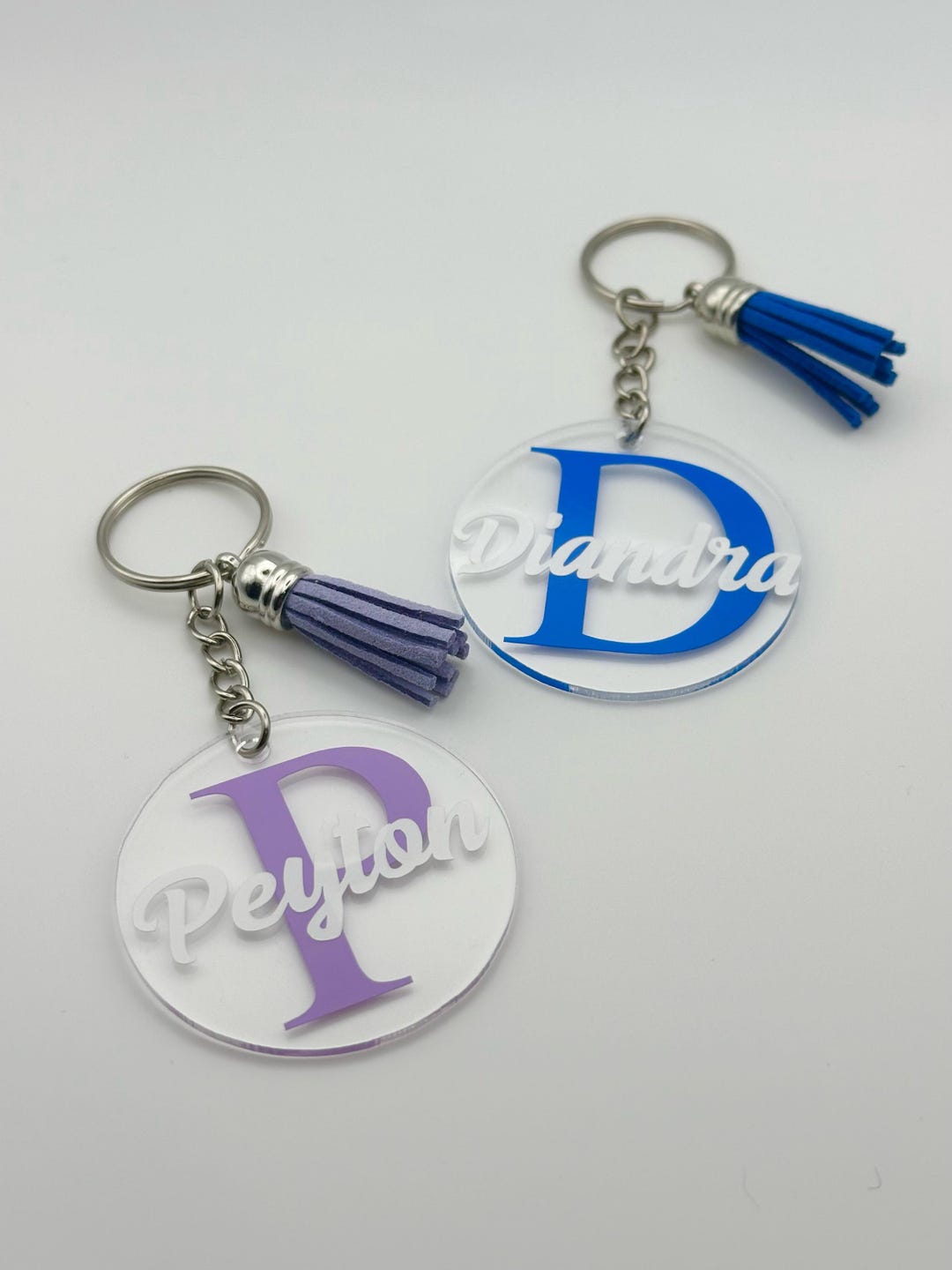 Custom Initial Keychain - Etsy