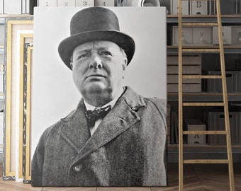 Winston Churchill The Gathering Storm | Canvas Wall Art Print | Iconic Posters Prints Paintings Photos Home Decor