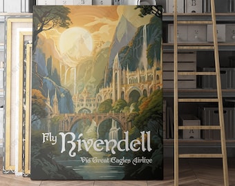 Rivendell Vintage Travel Poster | Canvas Wall Art Print | Iconic Posters Prints Paintings Photos Home Decor