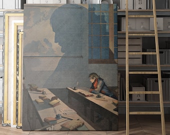 Young Napoleon Studying At The Military Academy | Canvas Wall Art | Iconic Posters Prints Paintings Photos Home Decor