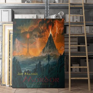 Mordor Vintage Travel Poster | Canvas Wall Art Print | Iconic Posters Prints Paintings Photos Home Decor