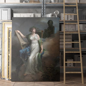 Calliope, Muse of Epic Poetry (1798) by Charles Meynier | Canvas Wall Art Print | Iconic Posters Prints Paintings Photos Home Decor