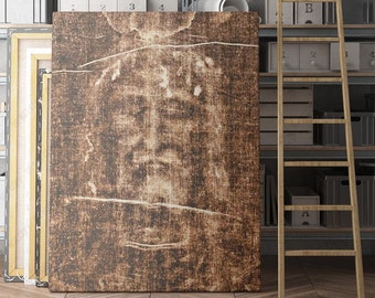 Shroud of Turin - Face of Jesus Canvas Wall Art Print | Iconic Posters Prints Paintings Photos Home Decor