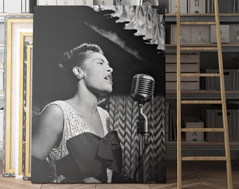 Billie Holiday Canvas Wall Art Print | Iconic Posters Prints Paintings Photos Home Decor